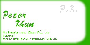 peter khun business card